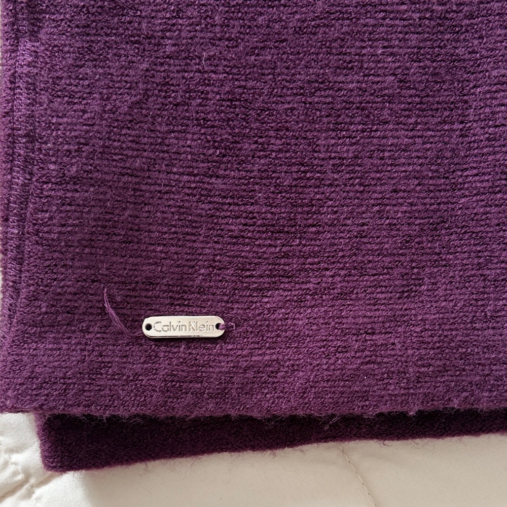Calvin Klein Women's Deep Purple Oversized Infinity Scarf